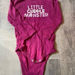 2/$10 Joe Fresh Halloween Little Cuddle Monster Kids One Piece - Purple